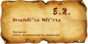 Bruchács Márta névjegykártya