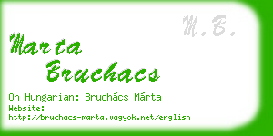 marta bruchacs business card