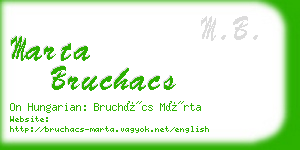 marta bruchacs business card